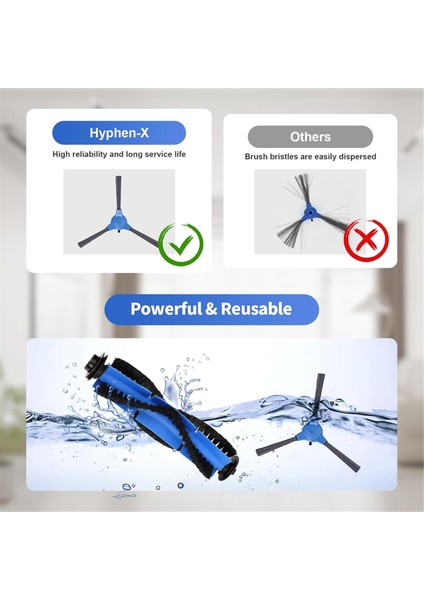 Eufy Robovac 11S, G30/ Edge/ Hybrid Için Yedek Fırça, G20/ Hybrid, G35, G40/ Hybrid, Coredy R550 650 3500 Için (Yurt Dışından) indirimleri