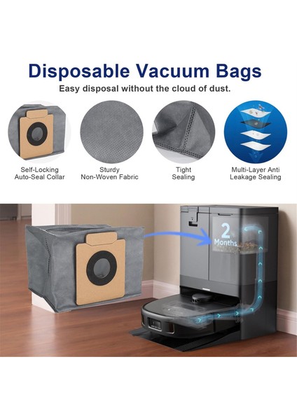 Eufy X10 Pro Omni Için Robot Vakum Süpürge Ana Yan Fırça Hepa Filtre Mop Bez Tuz Torbaları Yedek Yedek Parçalar (Yurt Dışından) fiyatları