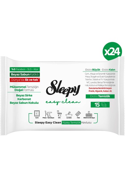 Easy Clean Yüzey Temizlik Havlusu&Mendili Seyahat Boy 12x2x15 (360 Yaprak) fiyatları