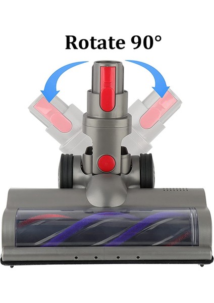 Vakum Süpürge Fırçası Kafa Zemin Temizleme Aracı Elektrikli Türbin Zemin Fırçası Kafa Dyson V7 V8 V8 V10 V11 V15 (Yurt Dışından) indirimleri