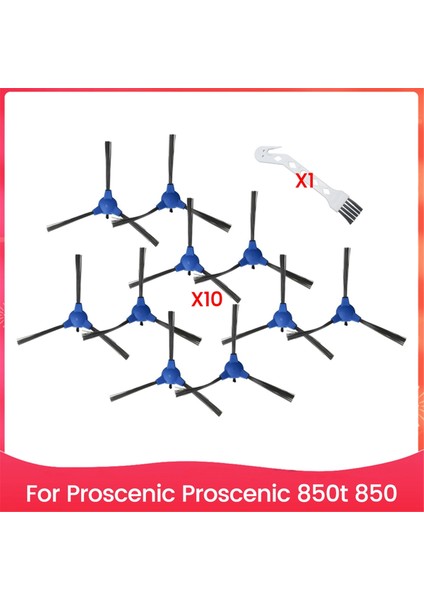 Proscenic 850T, 850 Robot Elektrikli Süpürge, Temizleme Fırçası Seti Için Yan Fırçalar (Yurt Dışından)