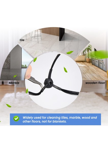 Ecovacs CEN540 CR120 Için 1 Çift Robotik Vakum Süpürücü 3 Kollu Yan Fırça (Yurt Dışından) indirimleri