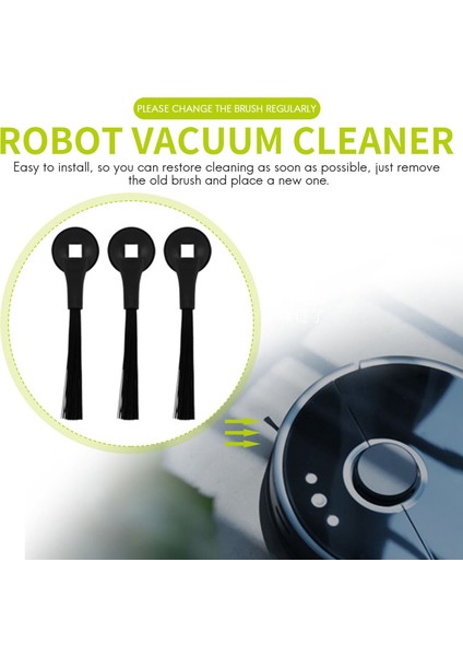 6 Paket Yan Fırçalar Köpekbalığı Iq Robot R101AE, RV1001AE, RV1000 Vakumları, Süpürme Robot Aksesuarları ile Uyumlu (Yurt Dışından) indirimleri