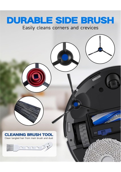 Ecovacs Deebot T30S/T30S PRO/T30S Aı Robot Vakum Süpürücü Ana Yan Fırça Hepa Filtre Mop Bezi (Yurt Dışından) modelleri