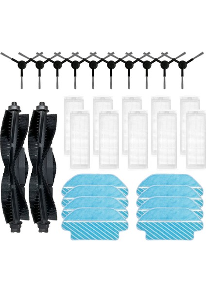 Proscenic M6 Pro Robot Için Vakum Süpürge Yedek Parçaları Aksesuarlar Ana Yan Fırça Hepa Filtre Mop Bezi, A (Yurt Dışından)