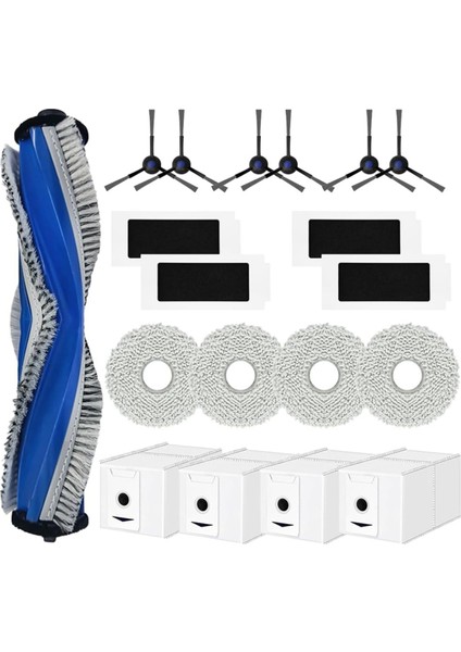 Ecovacs Için T30 Omni, T30 Pro Omni, T30 Max Robot Vakum Süpürge Ana Yan Fırça Mop Kumaş Toz Torbaları Aksesuarları (Yurt Dışından)