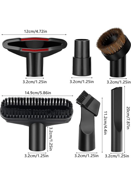 Vakum Süpürge Nozul Seti 32-35MM, Crevice Nozul Mobilya Fırçası ile Evrensel Vakum Süpürge Ek Fırçası (Yurt Dışından) fiyatları
