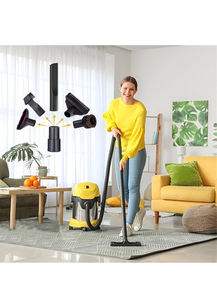 Vakum Süpürge Nozul Seti 32-35MM, Crevice Nozul Mobilya Fırçası ile Evrensel Vakum Süpürge Ek Fırçası (Yurt Dışından) indirimleri