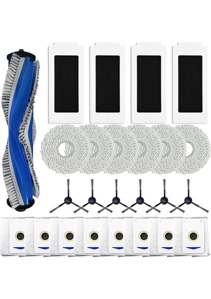 Ecovacs Deebot T30 Pro Omni / T30 Max / T30 / DDX14 Vakum Süpürge Yedek Parçalar Ana Yan Fırça Hepa Filtre Mop Bezi (Yurt Dışından)