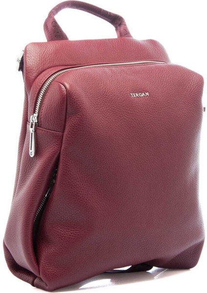 Bordo Hakiki Deri Kadın Sırt Çantası - S1SR00079384-M71