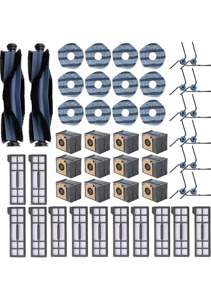 Eufy X10 Pro Omni Için Robot Vakum Süpürücü Ana Yan Fırça Mop Bezi Hepa Filtre Toz Çantası Aksesuarları (Yurt Dışından)