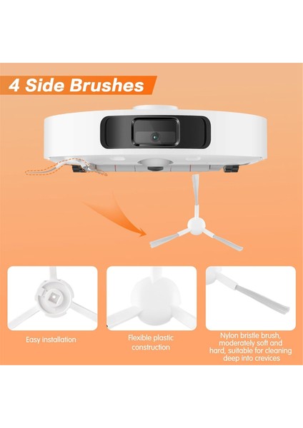 Xiaomi X20+/X10+ Plus Için, Dreame L10S ULTRA/L10 ULTRA/L10 Prime Robot Vakum Süpürge Fırçası Filtreleri Pasp Torbaları (Yurt Dışından) indirimleri