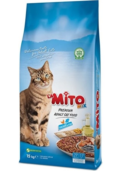 Mix Premium Kedi Maması Tavuk Aromalı 15 Kg Yetişkin Kedilere Özel Formül fiyatları