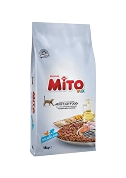 Mix Premium Kedi Maması Tavuk Aromalı 15 Kg Yetişkin Kedilere Özel Formül modelleri