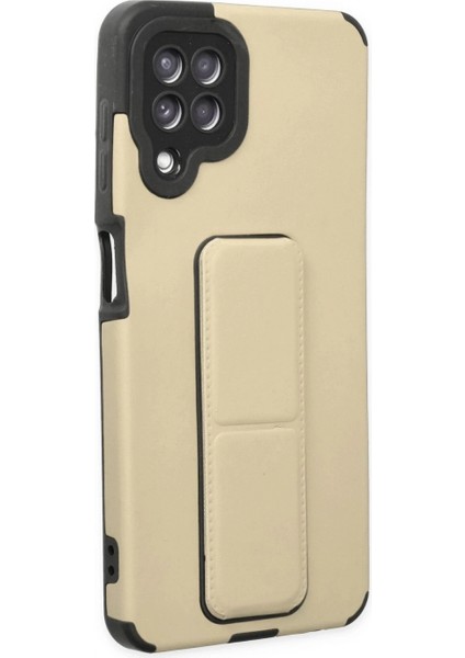 Samsung Galaxy A22 Kılıf Mega Standlı Silikon - Gold fiyatları