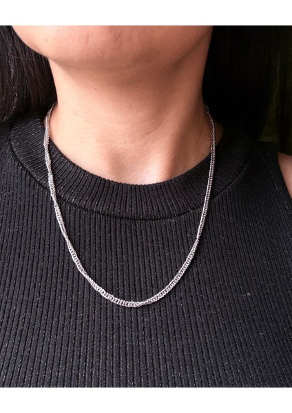 Xuping Klasik Model Orta Kalın Silver Zincir Kolye - 50 cm fiyatları