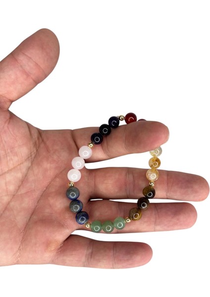 Çakra Çalıştıran Doğal Taş Bileklik, Sertifikalı Doğal Taş, Ayarlanabilir Lastikli Bileklik, Uniseks Bileklik fırsatları