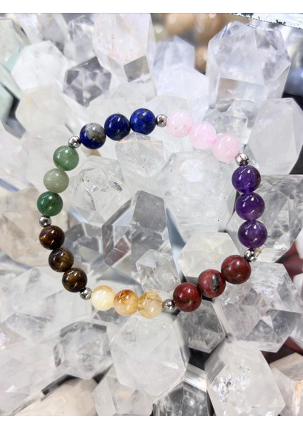 Çakra Çalıştıran Doğal Taş Bileklik, Sertifikalı Doğal Taş, Ayarlanabilir Lastikli Bileklik, Uniseks Bileklik