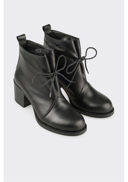 Siyah Deri Kadın Günlük Bot fiyatları