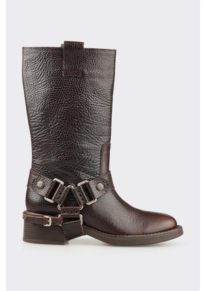 Kahve Deri Kadın Günlük Bot