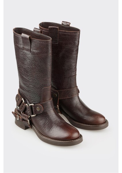 Kahve Deri Kadın Günlük Bot fiyatları