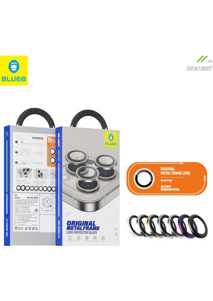 Metal Frame iPhone 17 Air Uyumlu Orijinal Metal Kozmik / Silver Gri Gümüş Kamera Lens Koruyucu