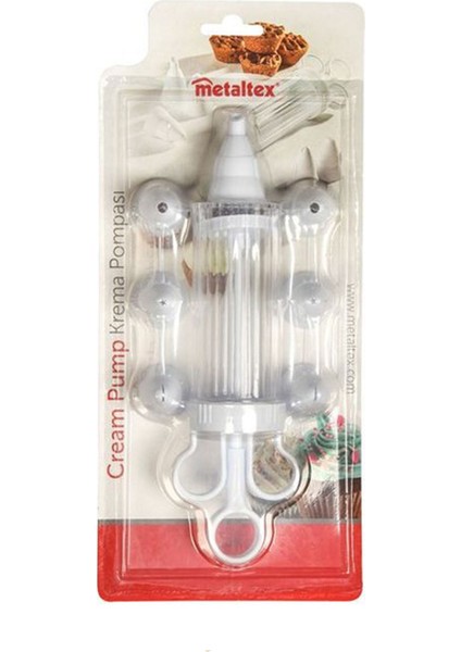 Krema Sıkma Pompası Metaltex Duy Başlık Hediyeli 7 Li