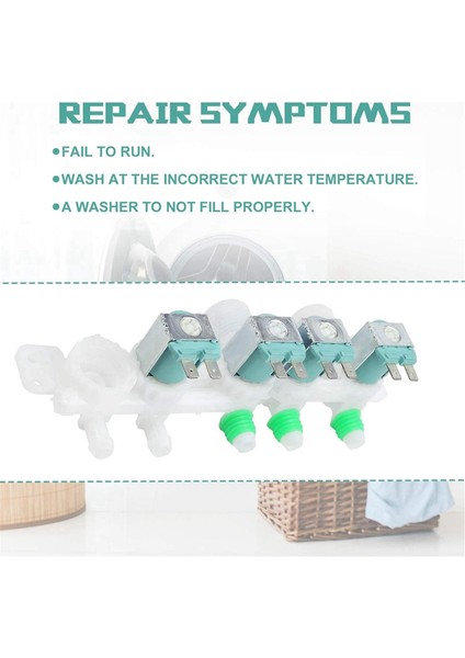 DC97-15459G Samsung Çamaşır Makinesi Su Giriş Vanası AP5623056 PS4220861 EAP4220861 3276197, WA456DRHDSU WA48J7700AW'NIN Yerini Alır (Yurt Dışından) fırsatları