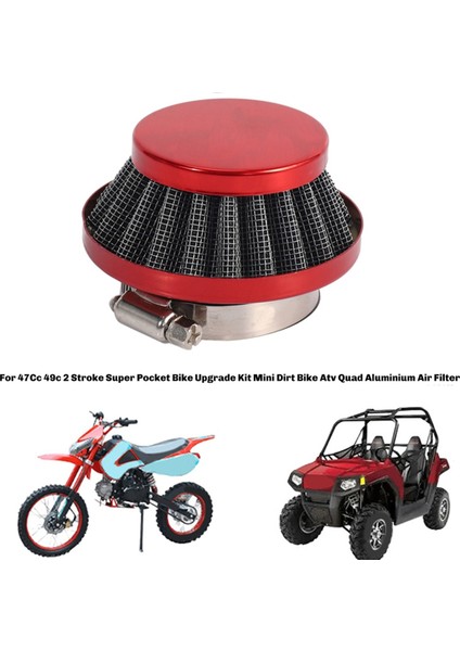 47CC 49CC 49CC Süper Cep Bisikleti Yükseltme Kiti Mini Kir Bisiklet Atv Quad Alüminyum Hava Filtresi F Için 58/60MM Motosiklet Hava Filtresi (Yurt Dışından) modelleri