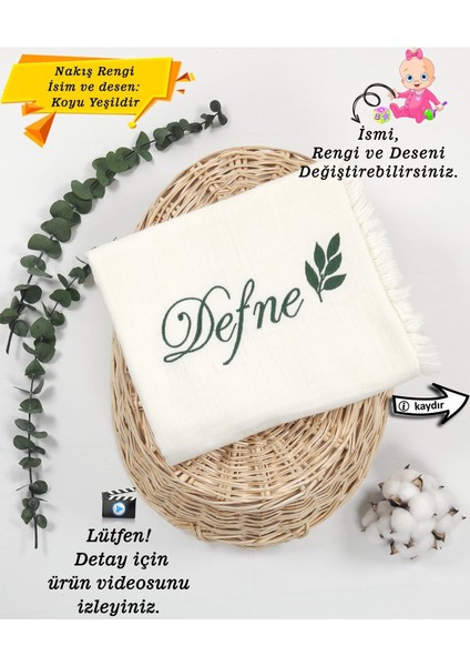 4 Katlı Müslin %100 Pamuk Çok Amaçlı Bebek Battaniyesi-Kişiye Özg