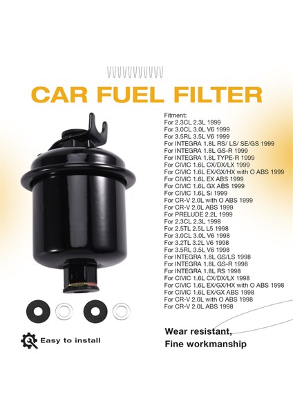 Honda Acura Integra Civic Accord Için Araba Yakıt Filtresi 16010-ST5-E01 1997-1999 Araç Aksesuarları (Yurt Dışından) fırsatları