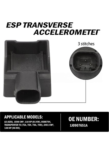 Araba Yaw Hızı Sensörü Esp Sensör Accelerometre 1J0907651A Vw Beetle Bora Golf Polo Audi A3 Tt Skoda Koltuğu 1j0 907 651A (Yurt Dışından) indirimleri