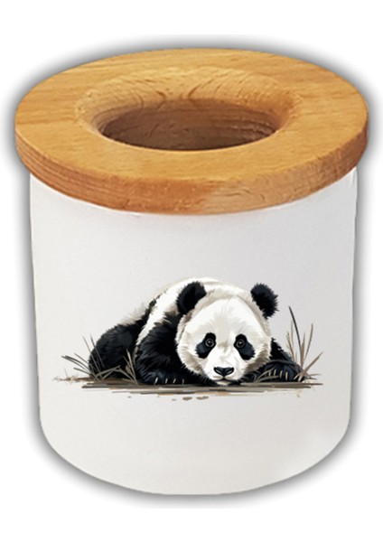 Uyuyan Panda Baskılı Kalemlik Kalem Kutusu