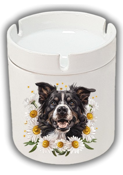 Papatyalı Köpek Baskılı Küllük Kül Tablası