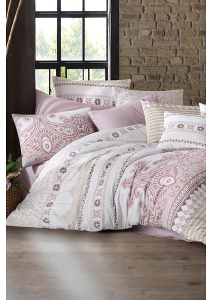 Hermes Çift Kişilik Nevresim Takımı Pudra