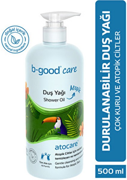 Bebek & Çocuk Duş Yağı Atopik Ciltler İçin Hipoalerjenik 500 ml Vegan Formül indirimleri
