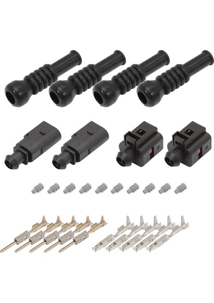 Erkek Dişi Konektör Sensörü Fiş Adaptör Fiş Klip Kiti 1J0973702 1J0973802 6N0906102 Vw Audi Skoda Için (Yurt Dışından)