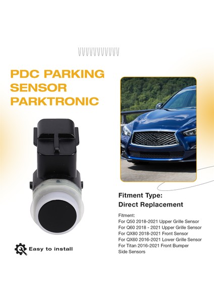 4pcs 28438-4BA5C Pdc Park Sensörü Parktronic 284384BA5C Infiniti Q50 Q60 QX60 QX80 Nissan Titan 16-21 259949NF0A (Yurt Dışından) fırsatları