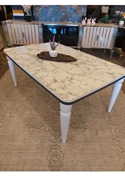 Orta Sehpa Lüx Beyaz Mermer Antrasit MDF ve Gürgen Malzemeden 107x67 cm fırsatları