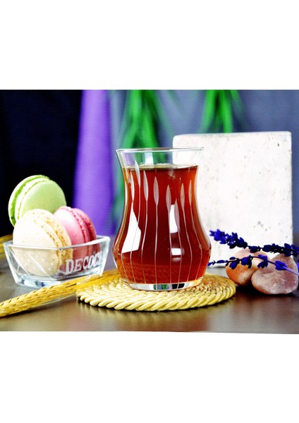 Afro 12 Kişilik 24 Parça Çay Seti 170CC Vega Desenli