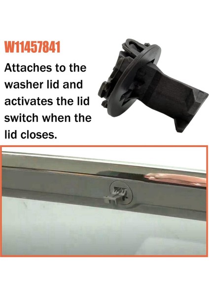 Maytag Whirlpool Çamaşır Makinesi Kapağı Mandalı Parçaları W11457841 W11091027 4959179 AP6987306 (2'li Paket) Için Çamaşır Makinesi Kapağı Kilidi Değişimi (Yurt Dışından) modelleri