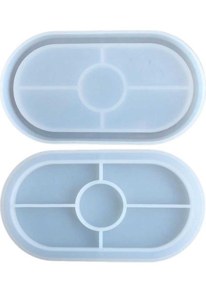 Epoksi Silikon Kalıp Oval Mini Tepsi Modeli 18 x 9.5 cm