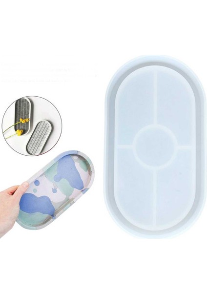 Epoksi Silikon Kalıp Oval Mini Tepsi Modeli 18 x 9.5 cm fırsatları