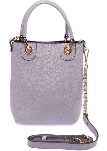 Lila Hakiki Deri Kadın Çapraz Askılı Çanta - S23K1BC80095-P5M