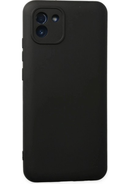 Samsung Galaxy A03 Kılıf Nano Içi Kadife Silikon - Siyah