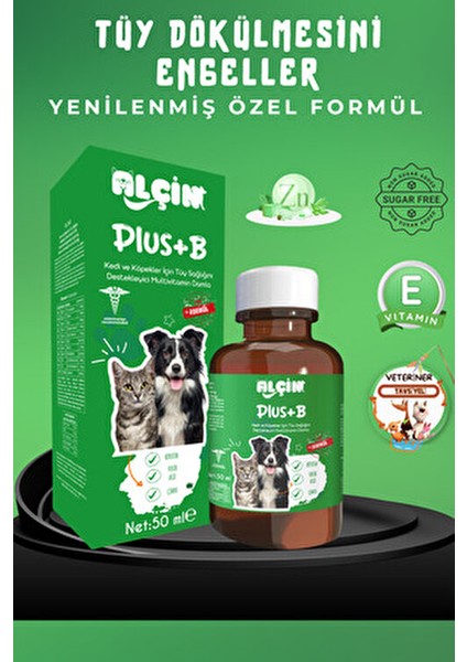 Plus B Damla Kedi Tüy Dökülmesi Engelleyici Biotin 50 ml Tüm Yaş Gruplarına Uygun