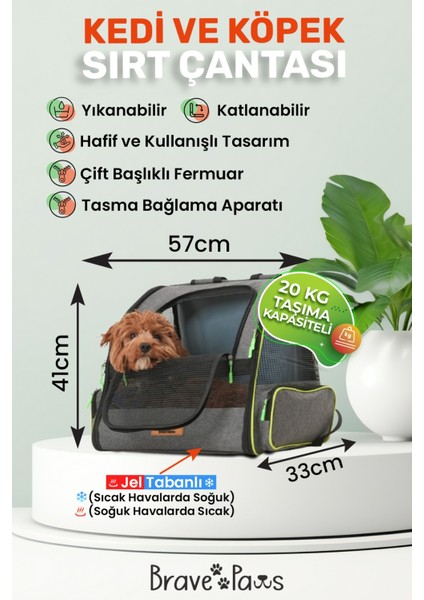Kedi ve Köpekler Için Piramit Xl Taşıma Çantası - Geniş Alan Havalandırmalı Seyahat Çantası