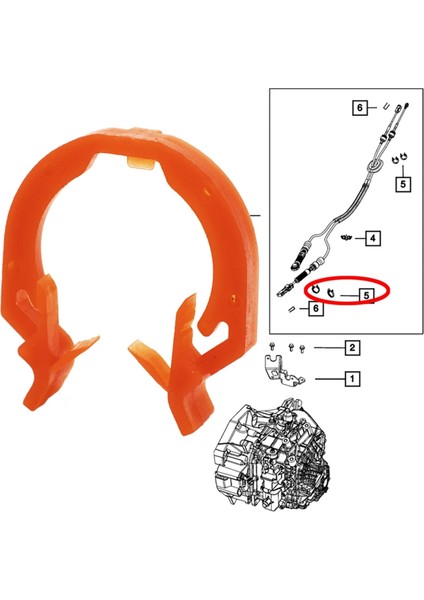 6pcs Dodge Caliber Transfer Kılıfı Vardiya Kablosu Düzelten Şanzıman Değiştirici Bağlantısı Gm 68018106AA (Yurt Dışından) indirimleri