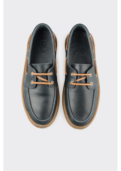 Lacivert Deri Kadın Günlük Ayakkabı fırsatları