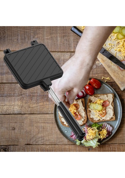 Yapışmaz Kaplama Sandviç Kalıbı Kızartma Tavası Tost Kahvaltı Makinesi Krep Makinesi Ekmek Tost Mutfak Aleti (Yurt Dışından)